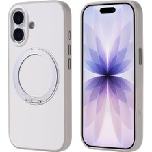 iPhone 17 Kılıf M-Safe Şarj Özellikli Standlı Ydst Proton Silikon Kapak - Gri