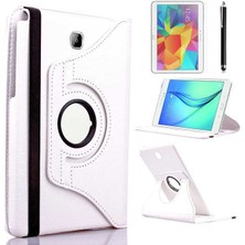 Galaxy Tab A T550 9.7  Uyumlu Ydst Dönebilen Standlı Kılıf-Beyaz