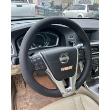 Hasbay Dikişli Direksiyon Kılıfı Siyah Deri Siyah Dikişli Volvo Bu Direksiyonlar Için
