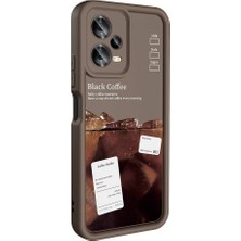 Xiaomi Redmi Note 12 5g Kılıf Kamera Korumalı Baskılı Arka Yüzey Ydst Klas Kapak-Koyu Kahve
