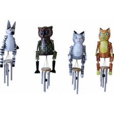 Livenda Ahşap Hayvan Figürlü Rüzgar Çanı Model 2