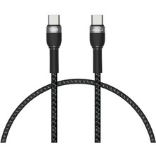 Siyah Shira Serisi Type-C To Type-C Pd Kablo 30 cm