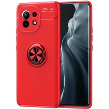 Xiaomi Mi 11 Kılıf Ydst Ravel Silikon Kapak-Kırmızı