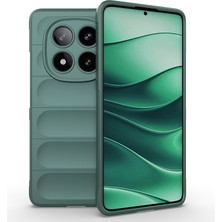 Redmi Note 14 Pro 4g Kılıf Esnek Tpu Oyuklu Arka Yüzey Tasarımlı Ydst Etnik Silikon Kapak - Koyu Yeş