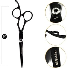 Nagasaki 6" Profesyonel Kuaför Salonları İçin Saç Kesim Makası Paslanmaz Çelik Ergonomik Tasarım