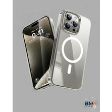 BMP GLOBAL iPhone 15PRO Max Uyumlu Magsafe Özellikli Kristal Şeffaf Kılıf – Sararma Karşıtı Darbe Emici Koruma