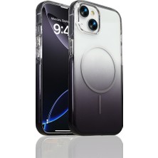 iPhone 15 Kılıf M-Safe Şarj Özellikli Zore Septik Silikon Kapak - Siyah