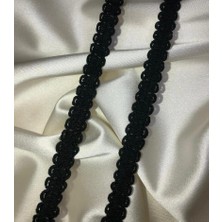 Ezel-In Tekstil Aksesuarları Dekoratif Siyah Pamuk Şerit, 100 Metre, KOD-P400