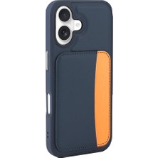 iPhone 17 Kılıf Kartlıklı Zore X-Kart Silikon Kapak - Lacivert
