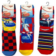 Disney Şimşek Mc Queen Baskılı Lisanslı 3lü Soket Çorap