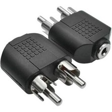 Pazarcan 3.5 mm Stereo Dişi / 2 Rca Erkek Çevirici Jack