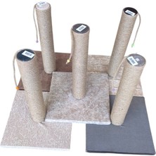 Indispensablely Kare Tabanlı Doğal Jut Kedi Tırmalama Tahtası 40 cm Karışık