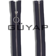 Güyap Yapı Tekstil Premium Demir Diş Fermuarı [ 75 cm Siyah - Nikel Diş Tip/3 Numara - 5 Adet ]