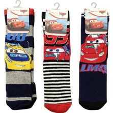 Disney Şimşek Mc Queen Baskılı Lisanslı 3lü Soket Çorap