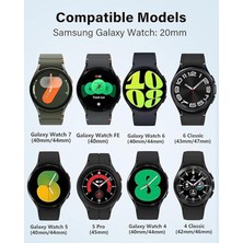 Covpor Samsung Galaxy Watch 7 6 5 4 Fe 40 44 mm Classic 42 43 46 47 mm Wave Soft Silikon Kordon Spor
