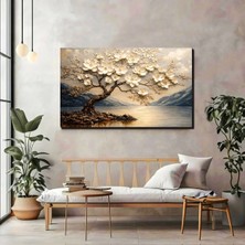 Artprinta Çiçekli Ağaç Kanvas Tablo – Manzaralı Modern Duvar Dekoru