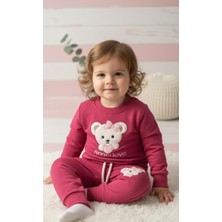 Gülbilir Kız Bebek Ikili Eşofman Takımı Pembe Mevsimlik