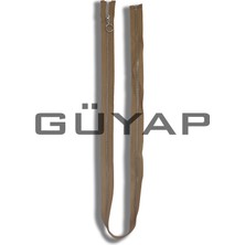 Güyap Yapı Tekstil Premium Demir Diş Mont Fermuarı [ 110 cm Açık Bej - Nikel Diş Tip/5 Numara - 5 Adet ]