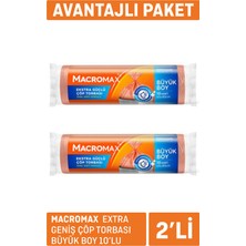 Macromax Extra Çöp Torbası Büyük Boy 2 x 10'lu 3 Adet
