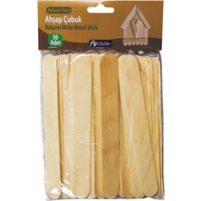 FLY Ahşap Çubuk Naturel Geniş 2 Adet