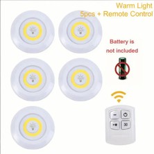 Es Dekor Sıcak Işık / 5 Adet + Uzaktan Kumanda Hareket Sensörlü Gece Lambası