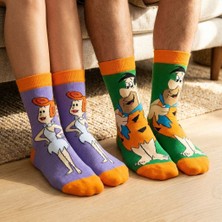 Bemp Fred&vilma Çakmaktaş Desenli 2 Adet Çorap