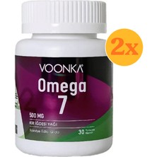 Vonka Voonka Omega 7 Kır Iğdesi Yağı 30 Kapsül - 2 Adet (60 Kapsül) - Dezenfektan Hediyeli (%72 Alkol)