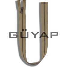 Güyap Yapı Tekstil Premium Demir Diş Mont Fermuarı [ 60 cm Bej - Oksit Diş Tip/5 Numara - 5 Adet ]
