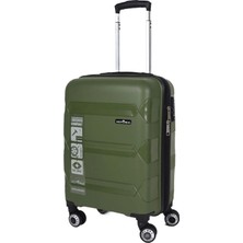 Hotowa Gold Pp Valiz 8011 Haki Yeşil Tsa Kilitli Kabin Boy