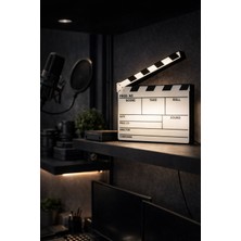 Dekor Atölye Klaket Dekoratif Lamba – Duvara Monte Edilebilir & Masaüstü Kullanımlı Sinema Temalı Gece Lambası