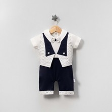 Jolly Joy Cepkenli Desenli Erkek Bebek Tulum - Lacivert - 0 - 3 Ay Lacivert