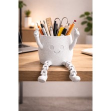 Baykuş Pazar Dekoratif Karakter Tasarımlı Kalemlik & Saksı – Modern Masa Aksesuarı