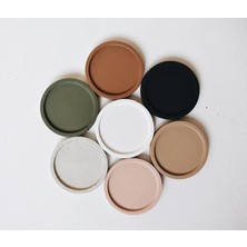 Lenisa Home Lenisa Taş Tozu Yuvarlak Tabak,sunumluk