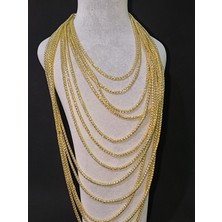 Vulwox Altın Ihtişam Çok Katmanlı Zincir Kolye