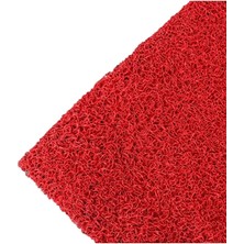 Kadirtarım Kıvırcık Halı Paspas 14 mm Renk Kırmızı 1 x 1 Metre Su Emici Iş Yeri Apartman Kaymaz