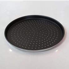 Npicco Alüminyum Teflon Tabanlı, Delikli Pizza Tavası 34 cm
