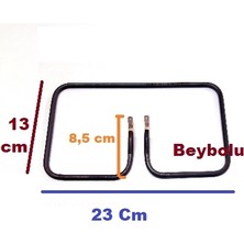 FullYedek Fakir Uyumlu Tost Makinesi Rezistans 23 cm x 13 cm 800 W - 110 V