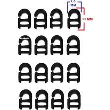 FullYedek 9629 Arçelik Uyumlu Izgara Demiri Lastiği 16 Adet Lastik Izgara Tampon Takoz