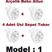 FullYedek Beko Üst Sepet Teker Beko Altus Bulaşık Makinesi Üst Sepet Tekeri