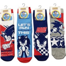 Sonic Baskılı Lisanslı 4lü Soket Çorap