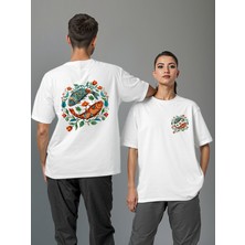 Base Art Tasarım Tişört Balık Oversize Unisex