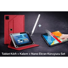 Jolita Powerway Maxron Mxpro 10.1" Uyumlu Tablet Kılıfı Ekran Koruyucu Kalem