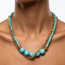 THEIA GemWorks Viruna - Varisit & Turkuaz Taşlı Kolye