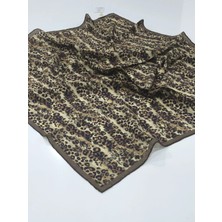 Glamouria Glamourıa Neva Eşarp Leopar Desen 3 Taba Krem