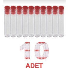 Labolist 12X75 mm Deney Tüpü Dibi Yuvarlak Kapaklı (10 Adet)