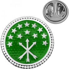 Supertrend Gümüş Çerkes Bayrağı Rozet