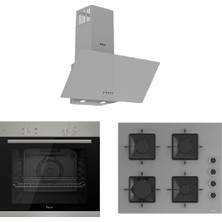 Ferre Xe Serisi Siyah Inox Ankastre Set (XE61MDV-SS208-D088)