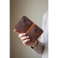 Oh Deer Leather – Hakiki Deri Kartlık/Cüzdan - Frisco Deri - Kahverengi