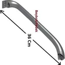 FullYedek  KSV42623NE Bosch Uyumlu Buzdolabı Kapak Kolu Gri Renk Buzdolabı Kol