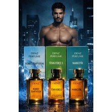 Denz Perfume 3'lü Aşkın Gücü Etkili Kalıcı Erkek Parf Seti %40 Esans Extrait De Parfüm